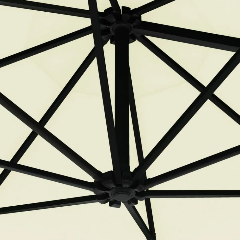 MAISON EXCLUSIVE - Parasol mural de jardin avec led 300 cm sable