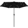 MAISON EXCLUSIVE - Parasol de jardin avec lumières led et mât en aluminium noir