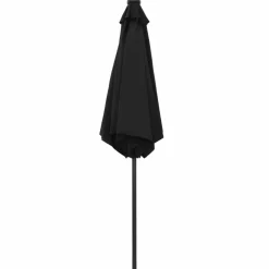 MAISON EXCLUSIVE - Parasol de jardin avec lumières led et mât en aluminium noir