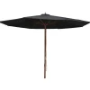 MAISON EXCLUSIVE - Parasol d'extérieur avec mât en bois 350 cm noir