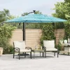 MAISON EXCLUSIVE - Parasol de jardin avec mât en acier bleu 246x246x230 cm