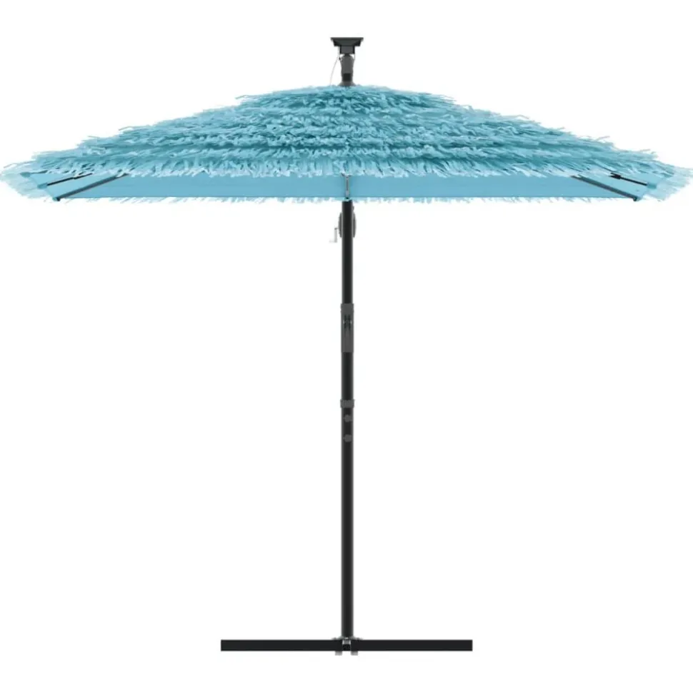 MAISON EXCLUSIVE - Parasol de jardin avec mât en acier bleu 246x246x230 cm