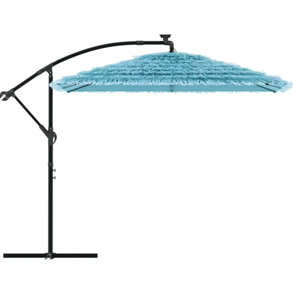 MAISON EXCLUSIVE - Parasol de jardin avec mât en acier bleu 246x246x230 cm