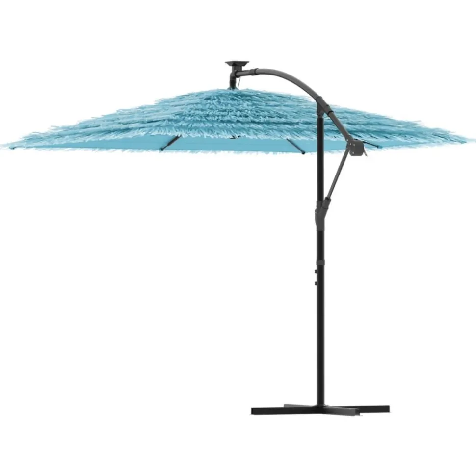 MAISON EXCLUSIVE - Parasol de jardin avec mât en acier bleu 246x246x230 cm