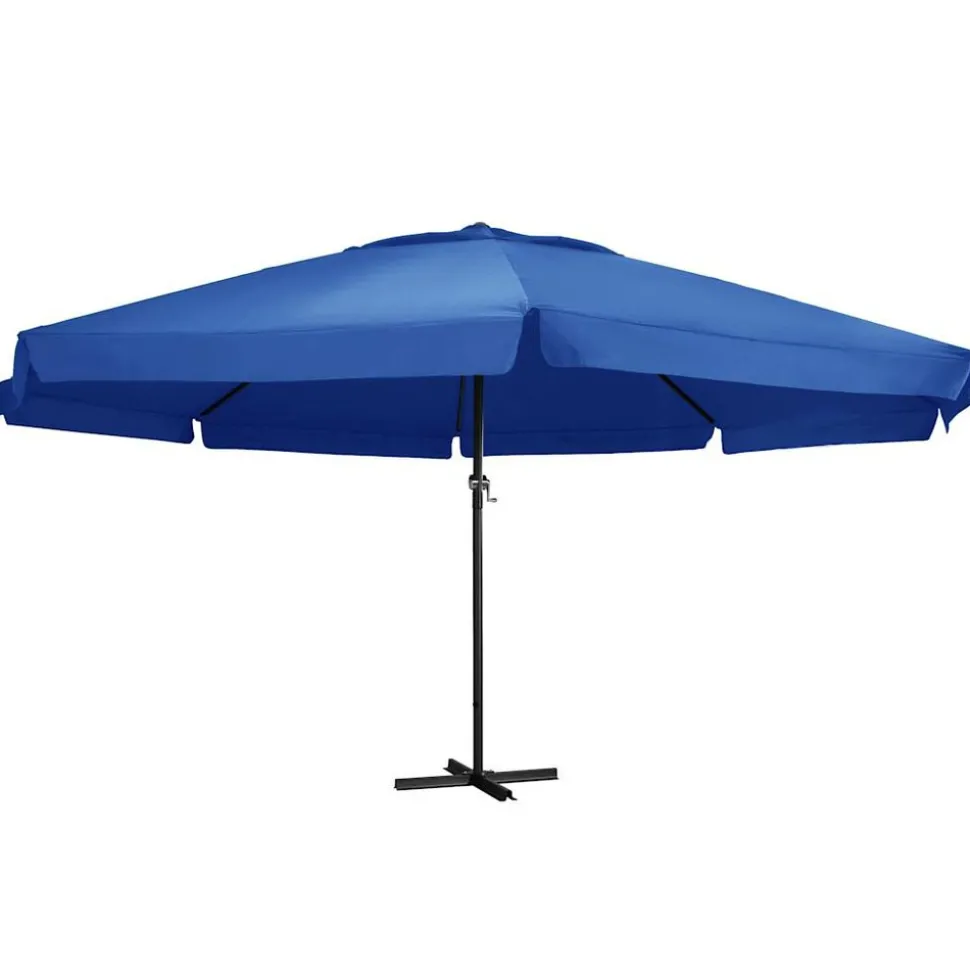 MAISON EXCLUSIVE - Parasol de jardin avec mât en aluminium 600 cm bleu azuré