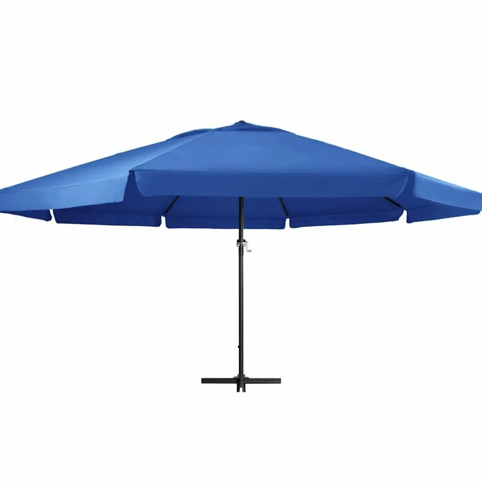 MAISON EXCLUSIVE - Parasol de jardin avec mât en aluminium 600 cm bleu azuré