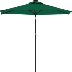 MAISON EXCLUSIVE - Parasol de jardin avec mât en acier vert 225x225x212 cm