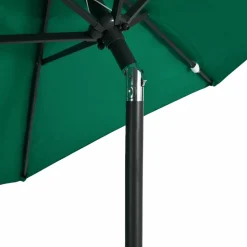 MAISON EXCLUSIVE - Parasol de jardin avec mât en acier vert 225x225x212 cm