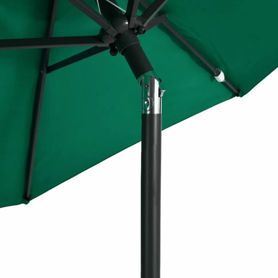 MAISON EXCLUSIVE - Parasol de jardin avec mât en acier vert 225x225x212 cm