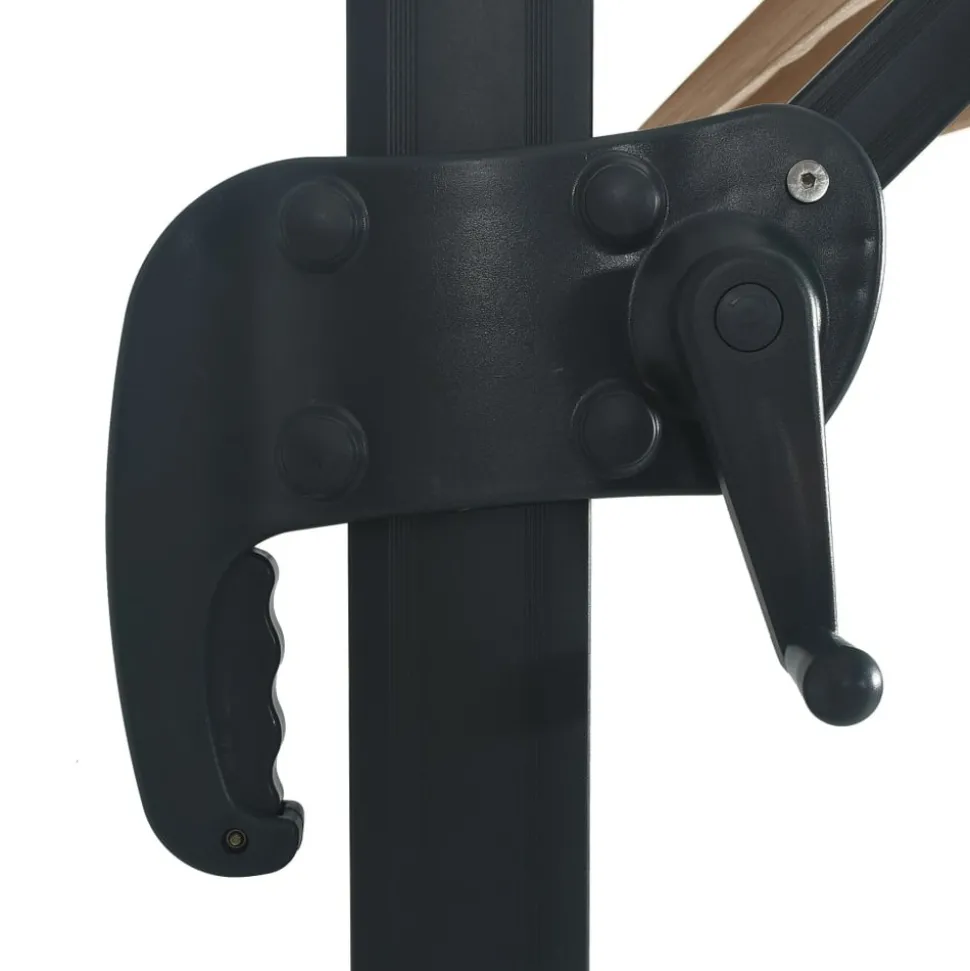 MAISON EXCLUSIVE - Parasol de jardin en porte-à-faux lumières led mât en aluminium