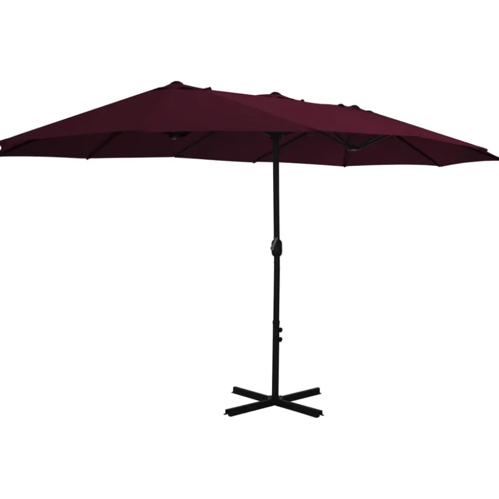 MAISON EXCLUSIVE - Parasol d'extérieur avec mât en aluminium rouge bordeaux