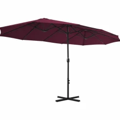 MAISON EXCLUSIVE - Parasol d'extérieur avec mât en aluminium rouge bordeaux