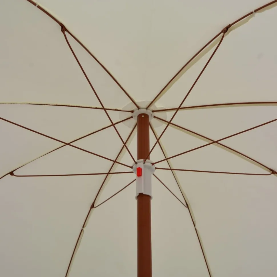 MAISON EXCLUSIVE - Parasol de jardin avec mât en acier 180 cm sable