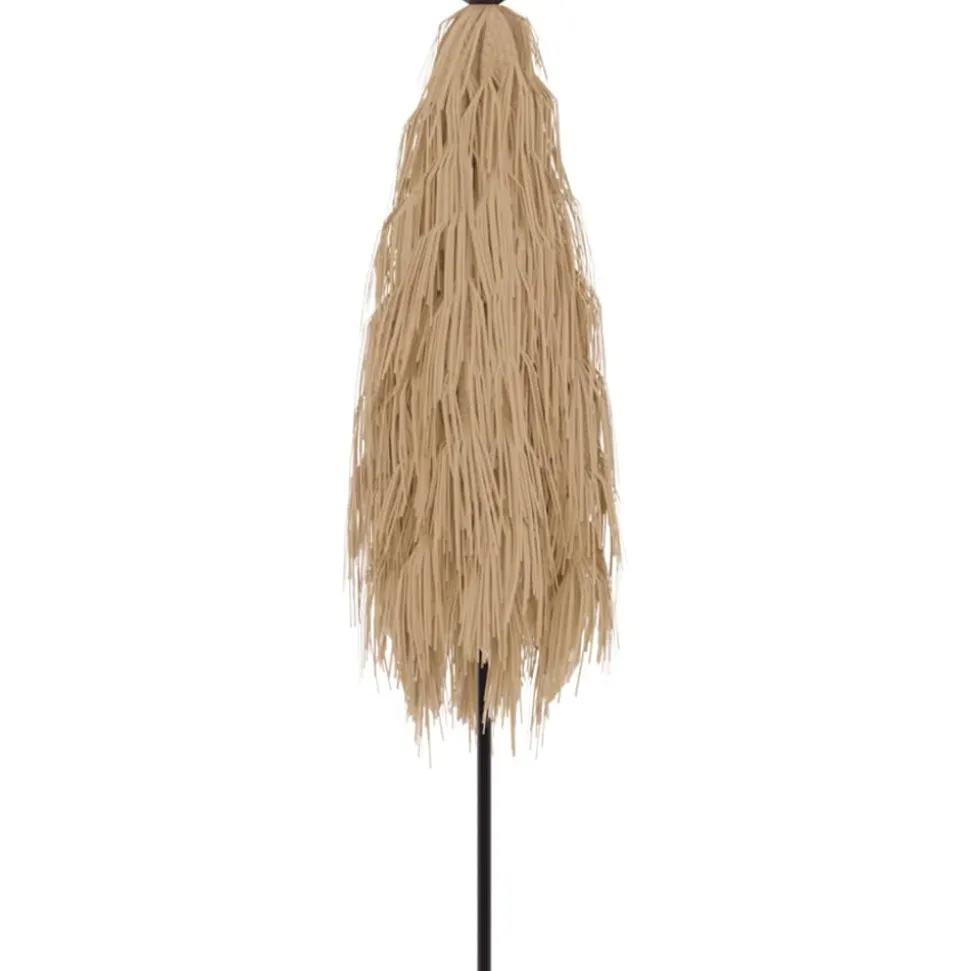 MAISON EXCLUSIVE - Parasol de jardin avec led et mât en acier marron 388x388x248cm