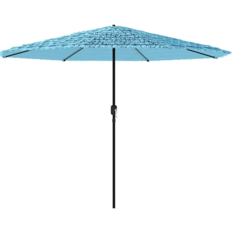 MAISON EXCLUSIVE - Parasol de jardin avec mât en acier bleu 388x388x248 cm