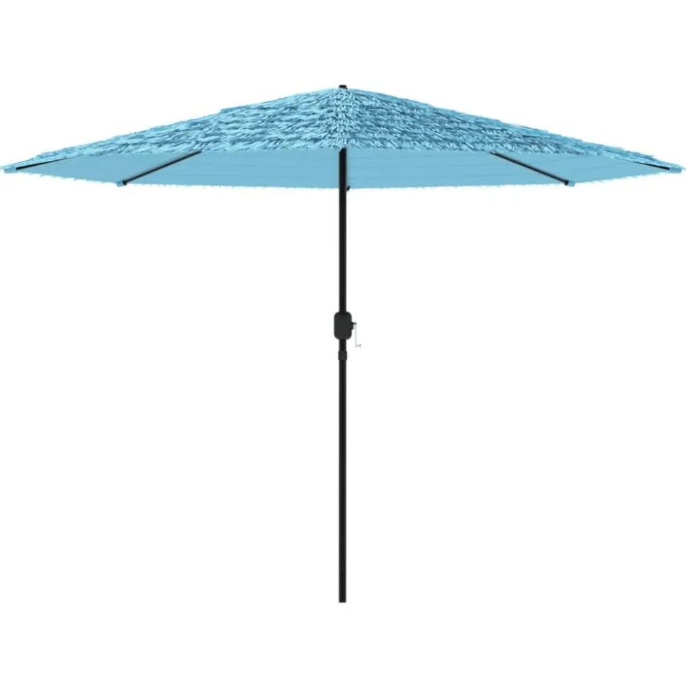 MAISON EXCLUSIVE - Parasol de jardin avec mât en acier bleu 388x388x248 cm