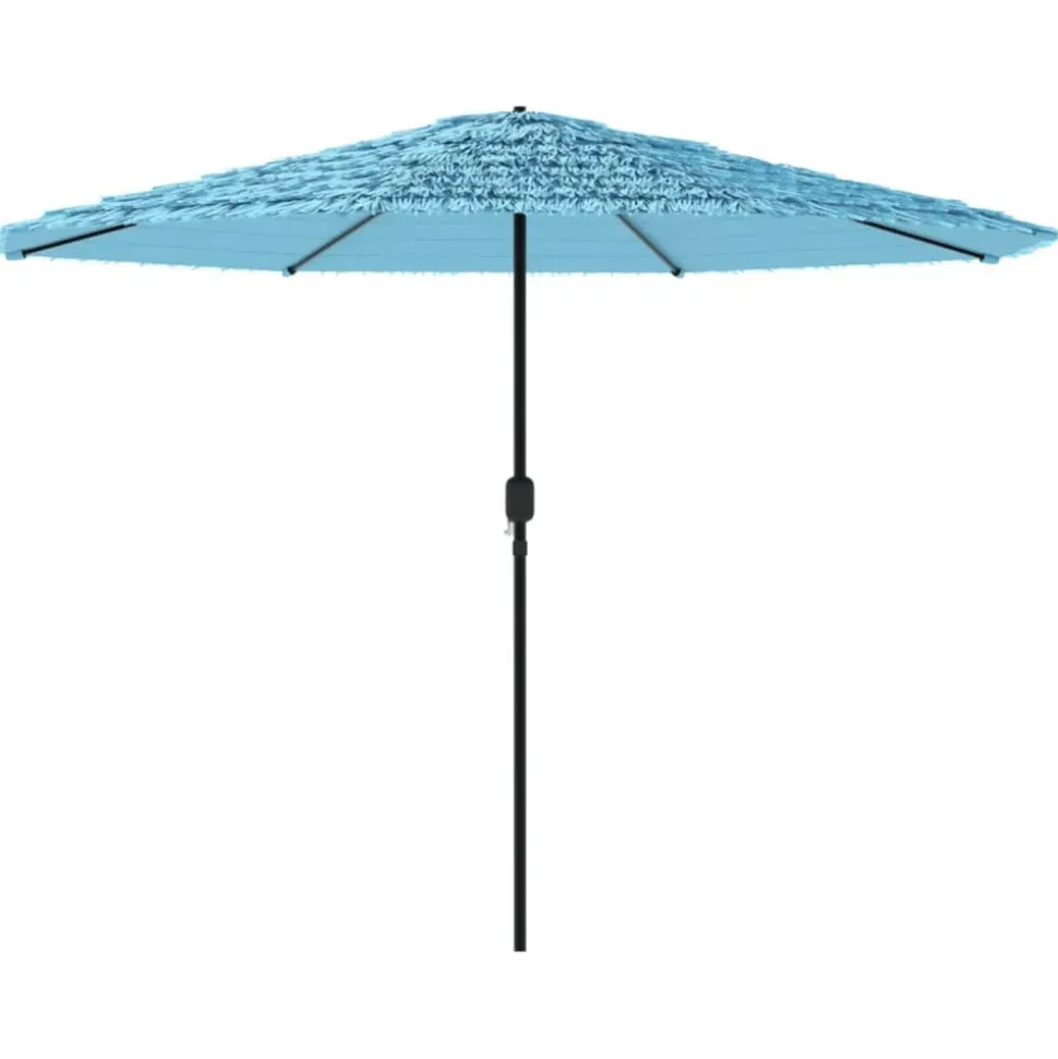 MAISON EXCLUSIVE - Parasol de jardin avec mât en acier bleu 388x388x248 cm