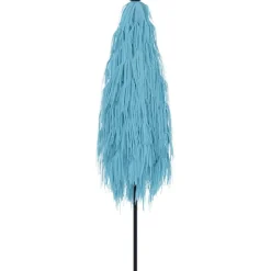 MAISON EXCLUSIVE - Parasol de jardin avec mât en acier bleu 388x388x248 cm