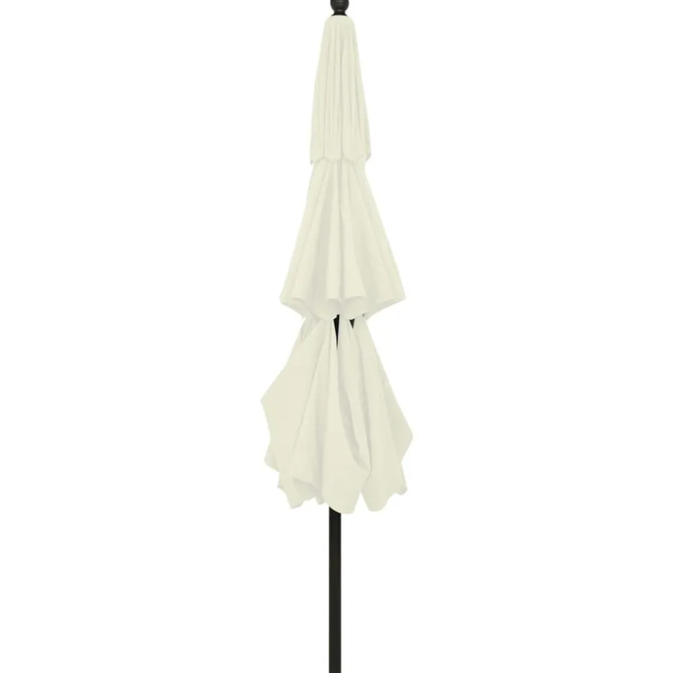 MAISON EXCLUSIVE - Parasol de jardin à 3 niveaux avec mât en aluminium sable 3,5 m