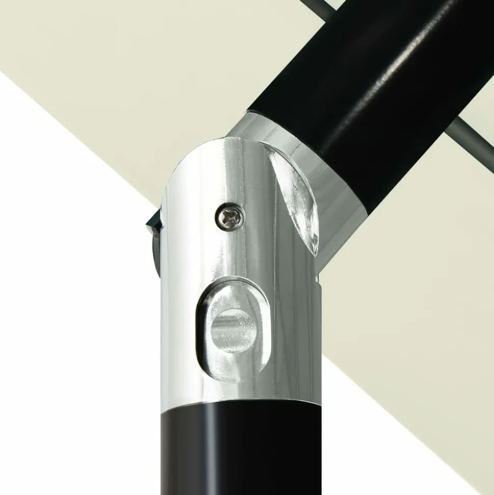 MAISON EXCLUSIVE - Parasol de jardin à 3 niveaux avec mât en aluminium sable 3,5 m