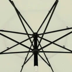 MAISON EXCLUSIVE - Parasol de jardin à 3 niveaux avec mât en aluminium sable 3,5 m