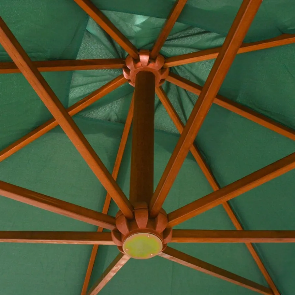 MAISON EXCLUSIVE - Parasol suspendu avec poteau en bois 300x300 cm vert