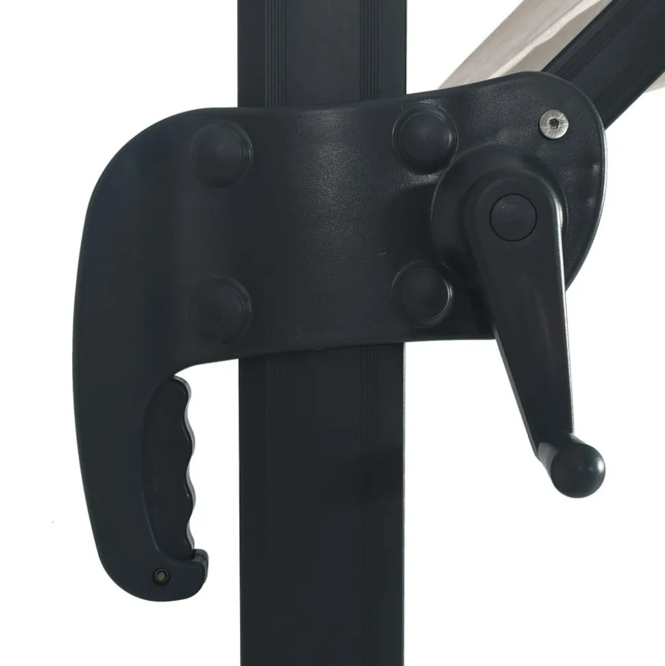 MAISON EXCLUSIVE - Parasol de jardin en porte-à-faux lumières led mât en aluminium