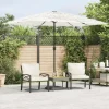 MAISON EXCLUSIVE - Parasol de jardin avec mât en acier blanc 300x200x250 cm