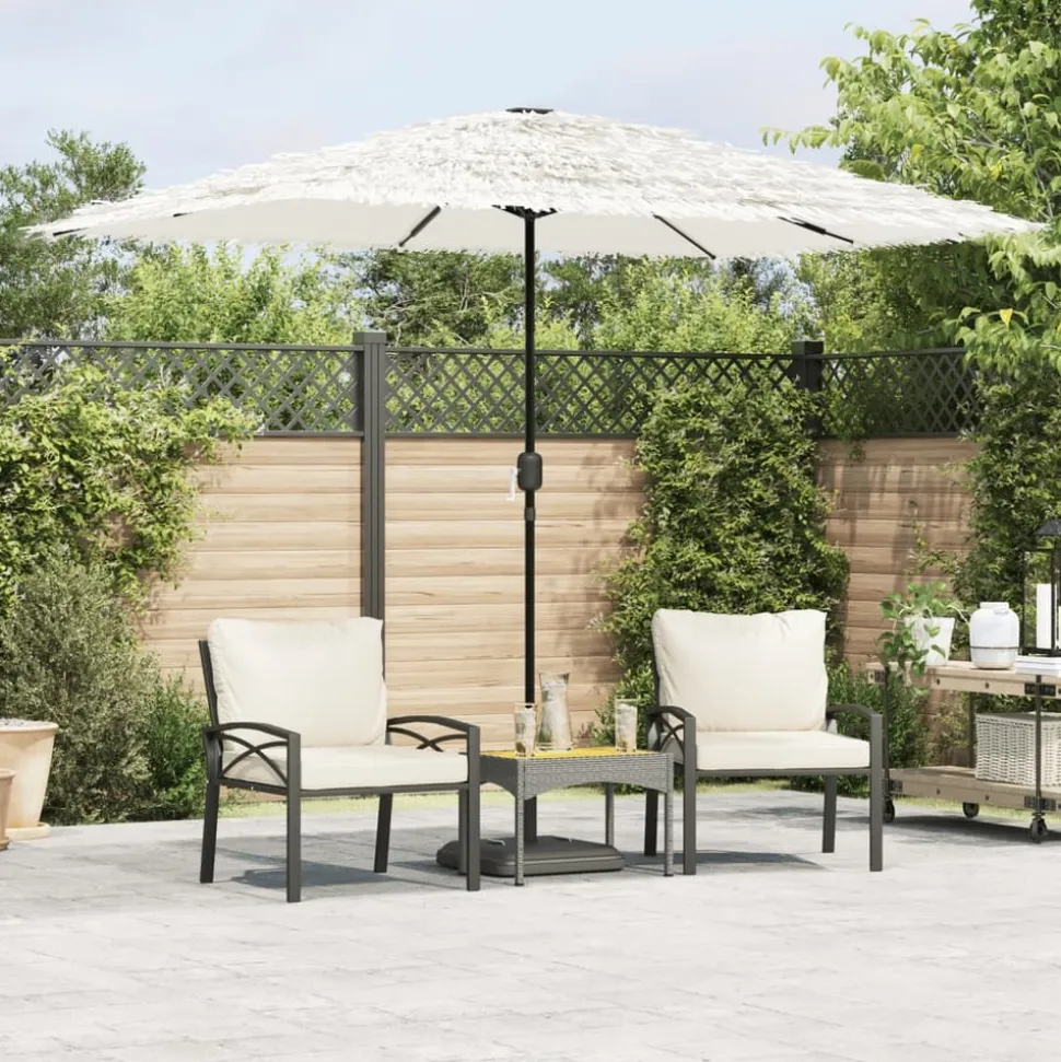 MAISON EXCLUSIVE - Parasol de jardin avec mât en acier blanc 300x200x250 cm