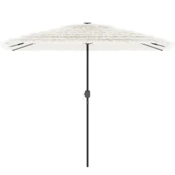 MAISON EXCLUSIVE - Parasol de jardin avec mât en acier blanc 300x200x250 cm