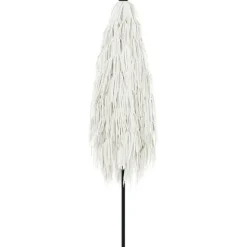 MAISON EXCLUSIVE - Parasol de jardin avec mât en acier blanc 300x200x250 cm