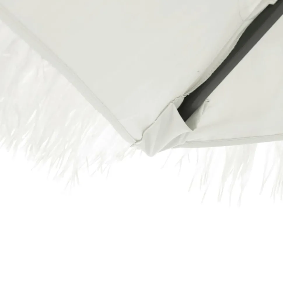 MAISON EXCLUSIVE - Parasol de jardin avec mât en acier blanc 300x200x250 cm