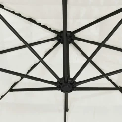 MAISON EXCLUSIVE - Parasol de jardin avec mât en acier blanc 300x200x250 cm