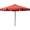 MAISON EXCLUSIVE - Parasol d'extérieur avec mât en bois 330 cm terre cuite