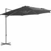 MAISON EXCLUSIVE - Parasol de jardin en porte-à-faux avec mât en acier anthracite