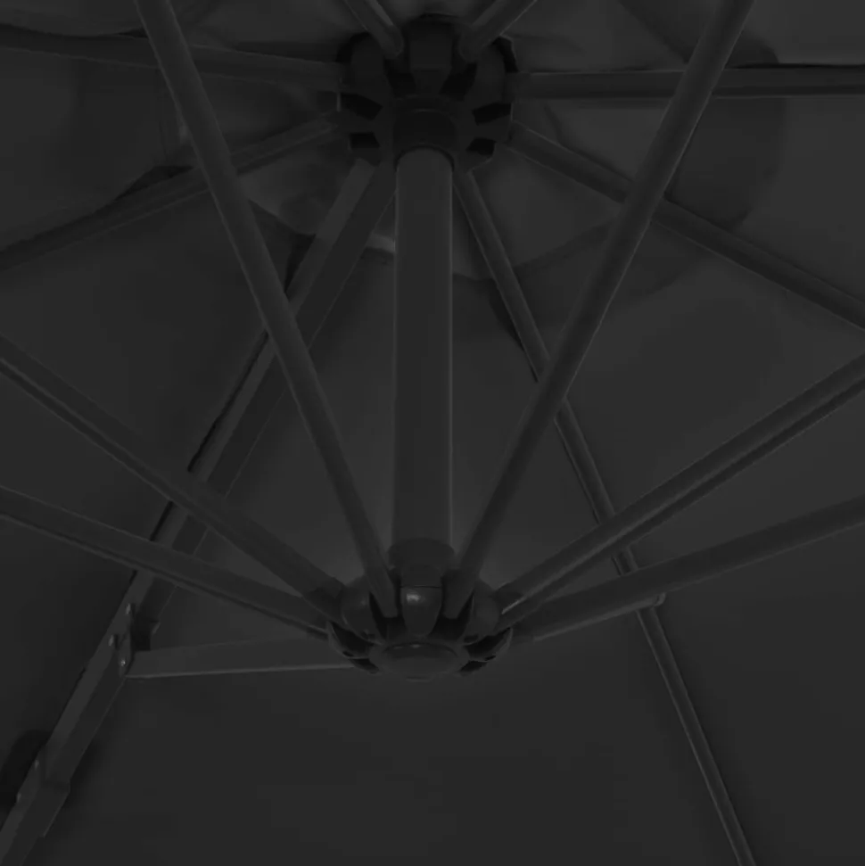 MAISON EXCLUSIVE - Parasol de jardin en porte-à-faux avec mât en acier anthracite