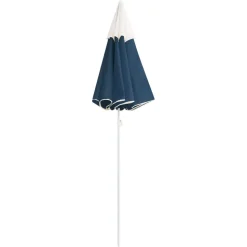 MAISON EXCLUSIVE - Parasol de jardin avec mât en acier bleu 180 cm