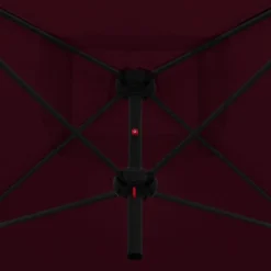 MAISON EXCLUSIVE - Parasol double avec mât en acier 250 x 250 cm rouge bordeaux