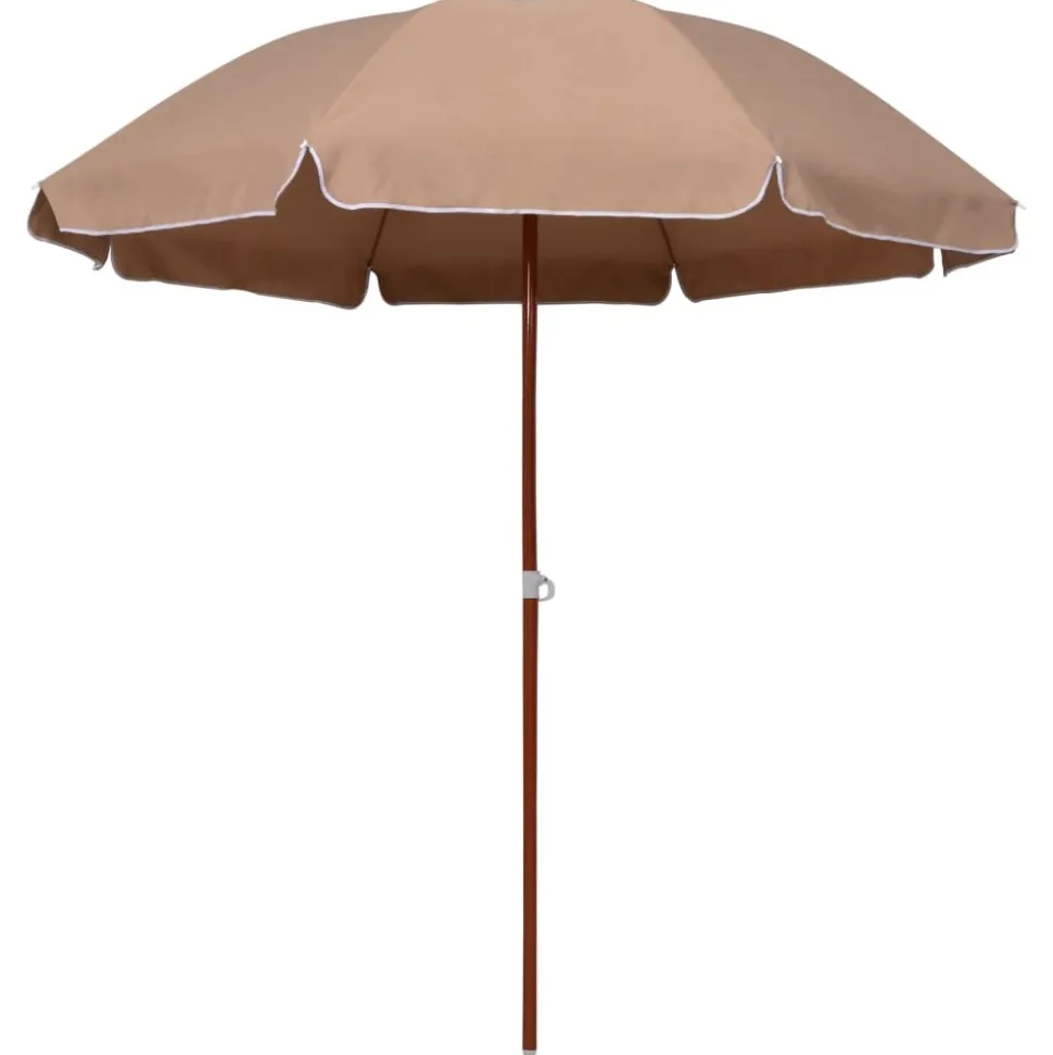 MAISON EXCLUSIVE - Parasol de jardin avec mât en acier 240 cm taupe