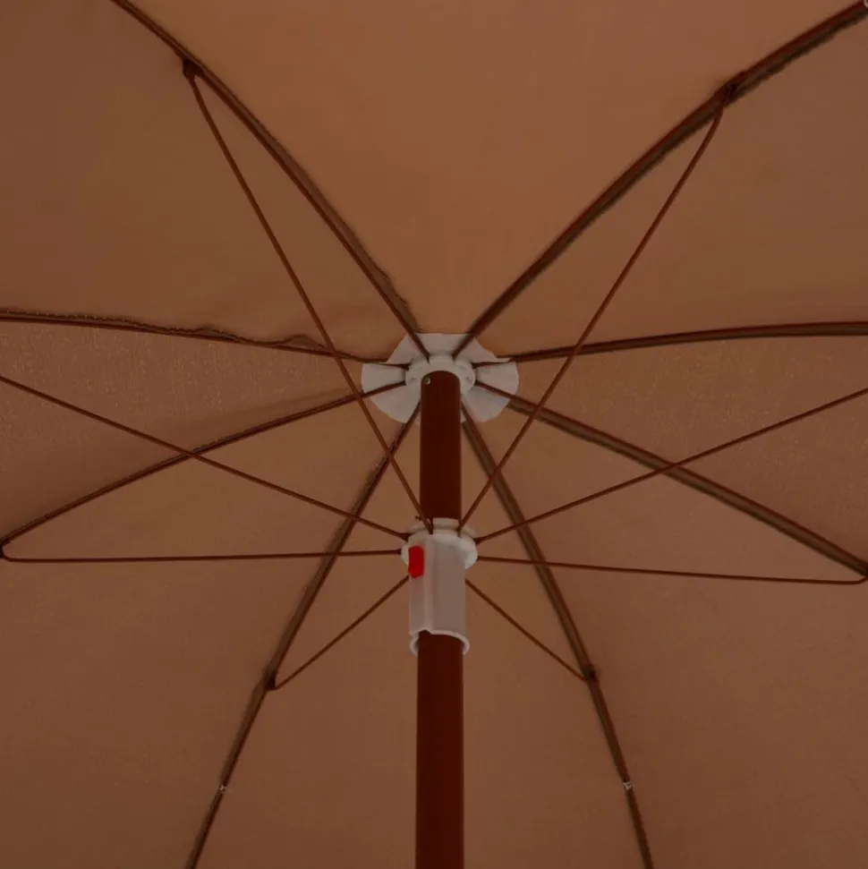 MAISON EXCLUSIVE - Parasol de jardin avec mât en acier 240 cm taupe
