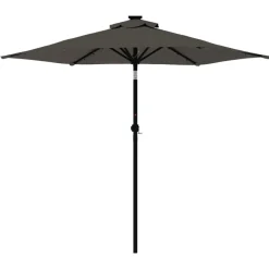 MAISON EXCLUSIVE - Parasol de jardin avec mât en acier anthracite 225x225x212 cm