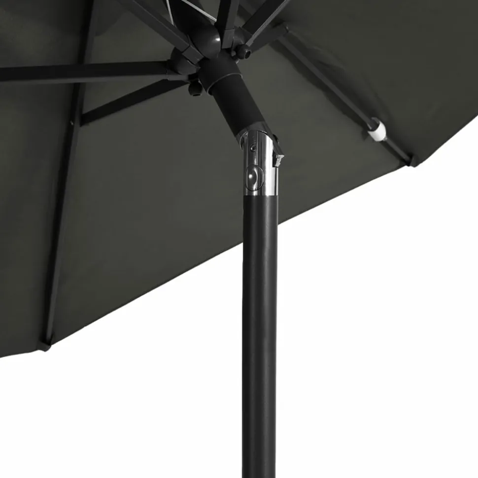 MAISON EXCLUSIVE - Parasol de jardin avec mât en acier anthracite 225x225x212 cm