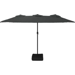 MAISON EXCLUSIVE - Parasol de jardin à double tête avec led anthracite 449x265 cm