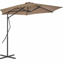 MAISON EXCLUSIVE - Parasol d'extérieur avec mât en acier 300 cm taupe