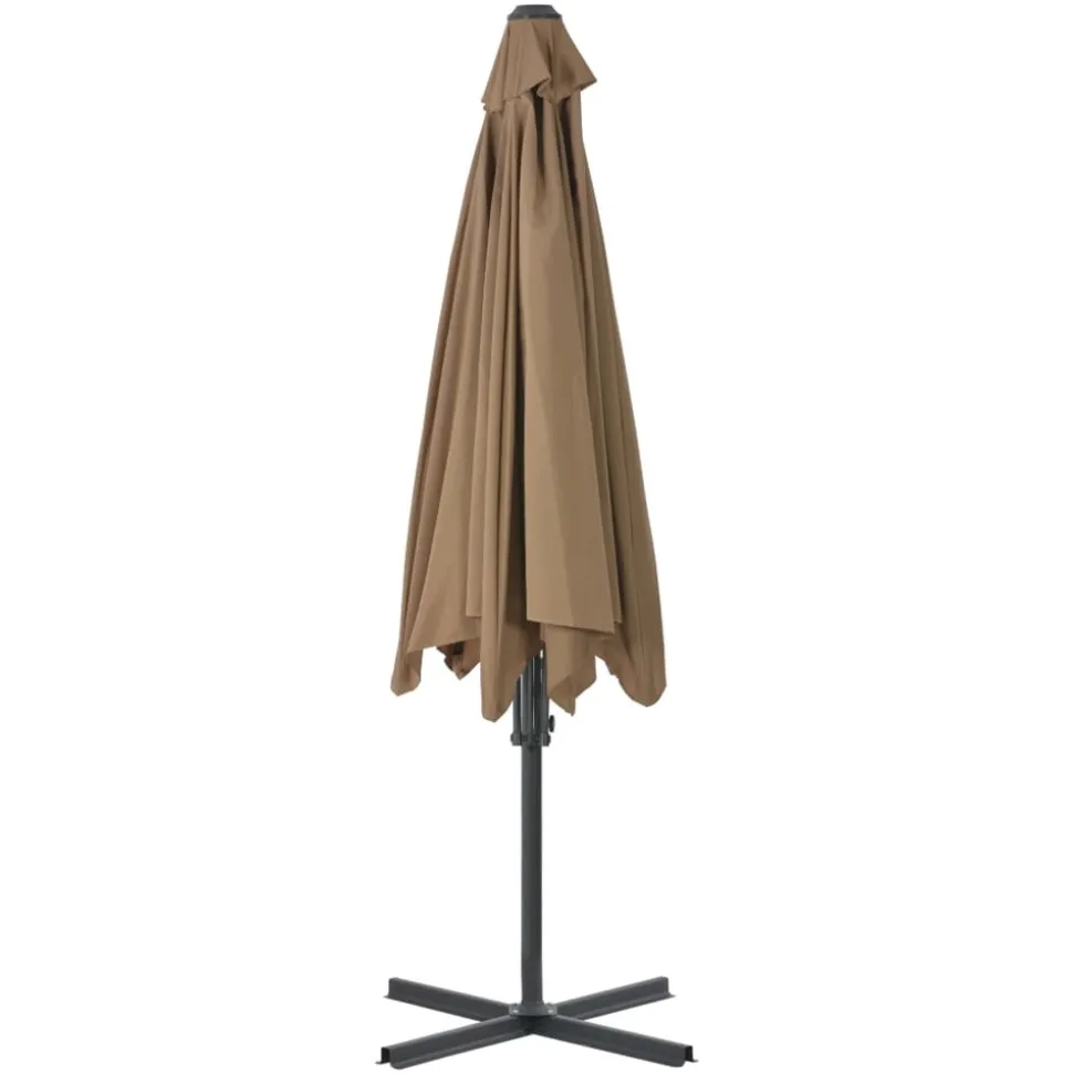 MAISON EXCLUSIVE - Parasol d'extérieur avec mât en acier 300 cm taupe