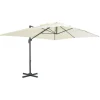 MAISON EXCLUSIVE - Parasol de jardin en porte-à-faux et poteau en aluminium sable