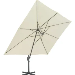 MAISON EXCLUSIVE - Parasol de jardin en porte-à-faux et poteau en aluminium sable