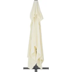 MAISON EXCLUSIVE - Parasol de jardin en porte-à-faux et poteau en aluminium sable