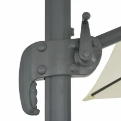 MAISON EXCLUSIVE - Parasol de jardin en porte-à-faux et poteau en aluminium sable