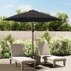 MAISON EXCLUSIVE - Parasol d'extérieur avec poteau en métal 300 cm noir
